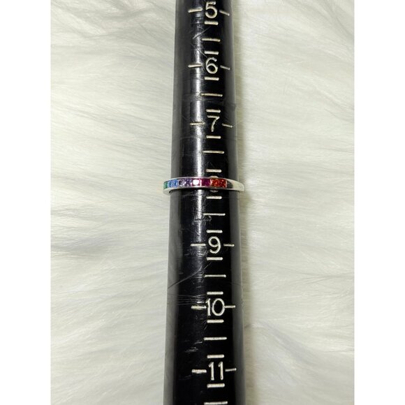 925 Silver Colored Stones Band - Picture 7 of 7